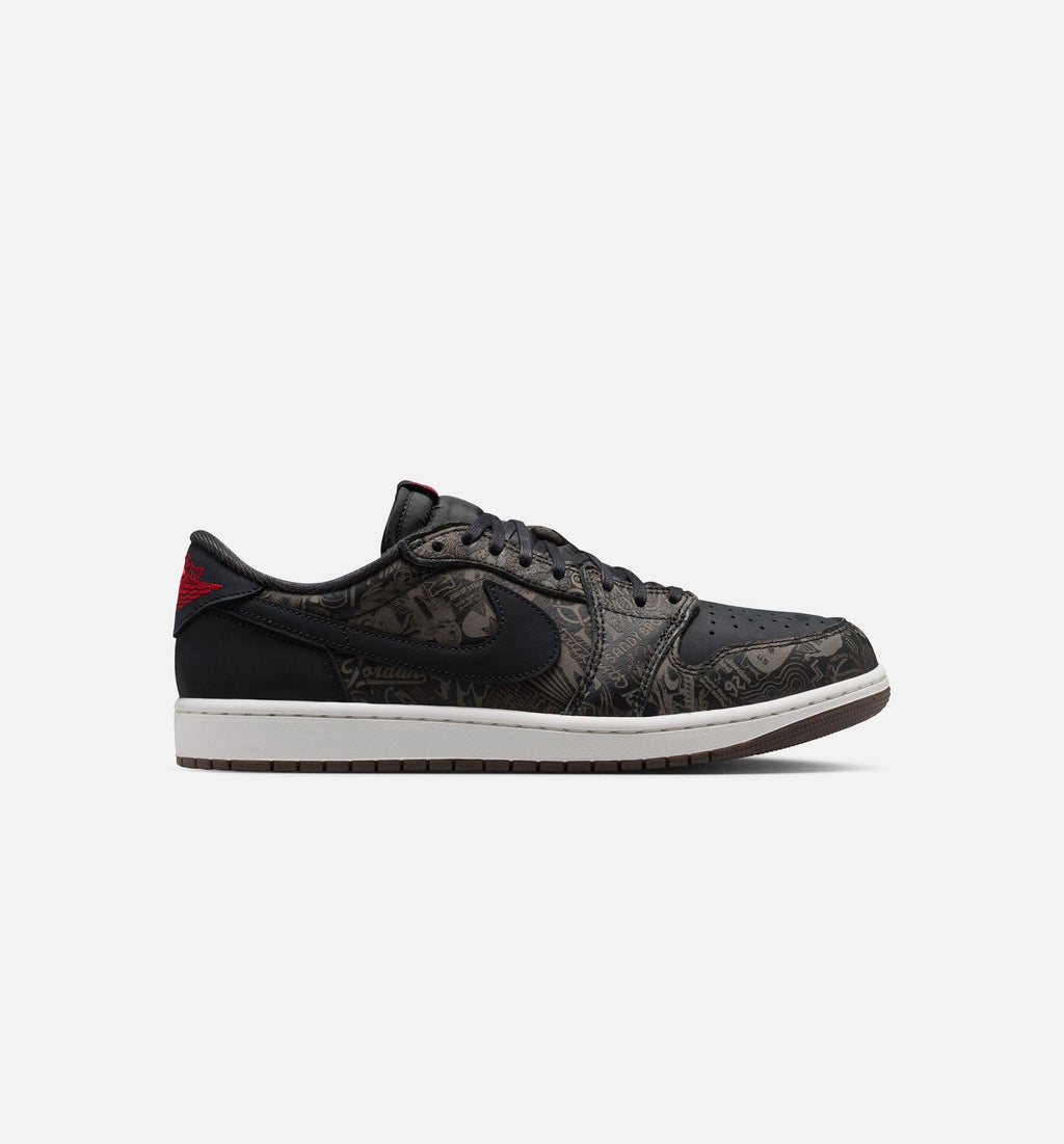Air Jordan 1 Retro Low OG Laser Men's Sneakers - Black/Varsity Red/Summit White