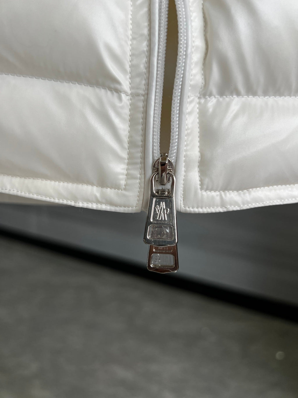 Moncler White Gui Quilted Down Vest