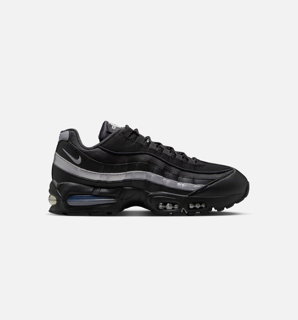Air Max 95 Big Bubble OG Reflective Accents Men's Sneakers - Black/Black/White/Metallic Silver