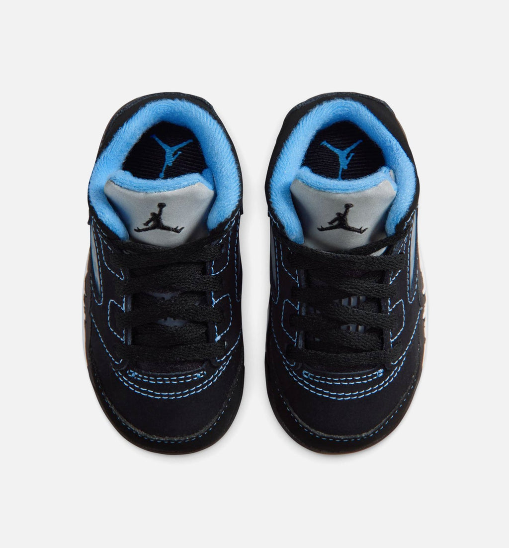 Air Jordan 5 Retro Black Carolina Infant & Toddler Lifestyle Shoes - Black/University Blue/White