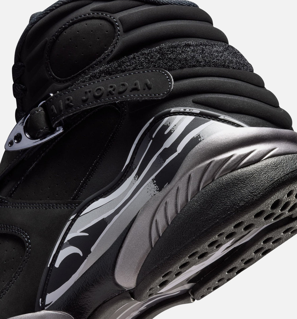 Air Jordan 8 Retro Chrome Black Men's Lifestyle Shoes - Black/White/Light Graphite