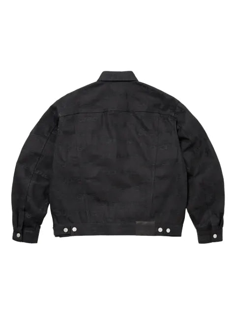 Supreme jacquard logos denim trucker jacket