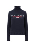 Sporty & Rich S&R Nautical knitted turtle-neck sweater