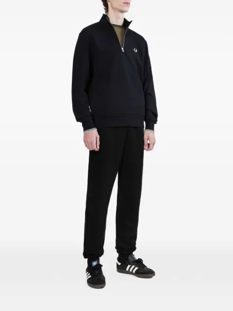 Fred Perry logo-embroidered quarter-zip sweatshirt