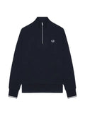 Fred Perry logo-embroidered quarter-zip sweatshirt