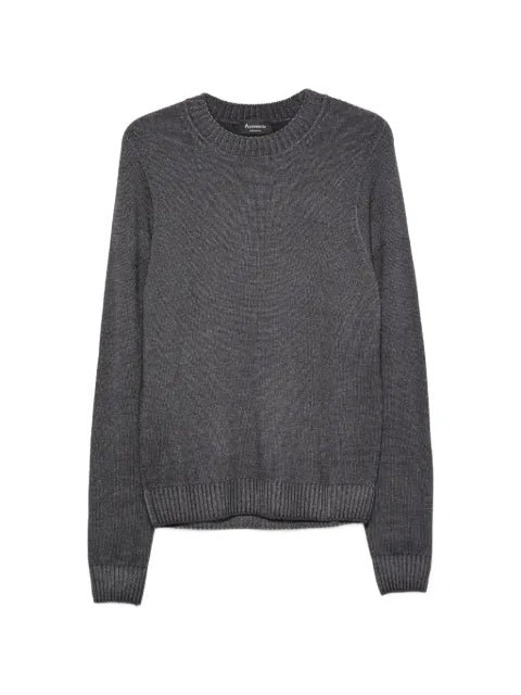 AROVESCIO crew-neck ribbed-trim sweater