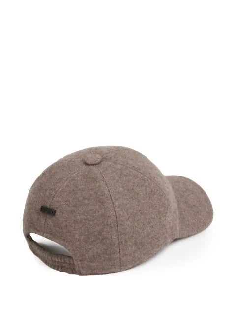 Fedeli cashmere baseball cap with brushed effect