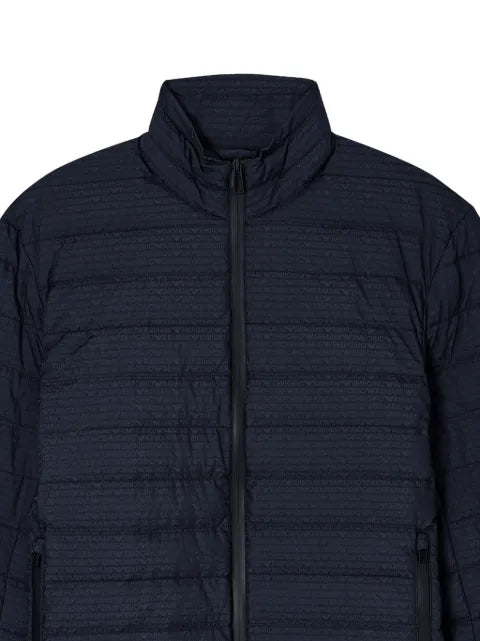 Emporio Armani logo-print zip-up down jacket
