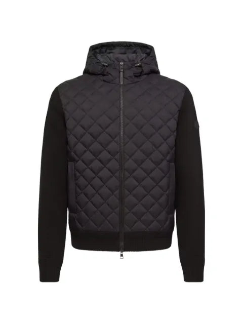 Moncler quilted drawstring-hood sweater
