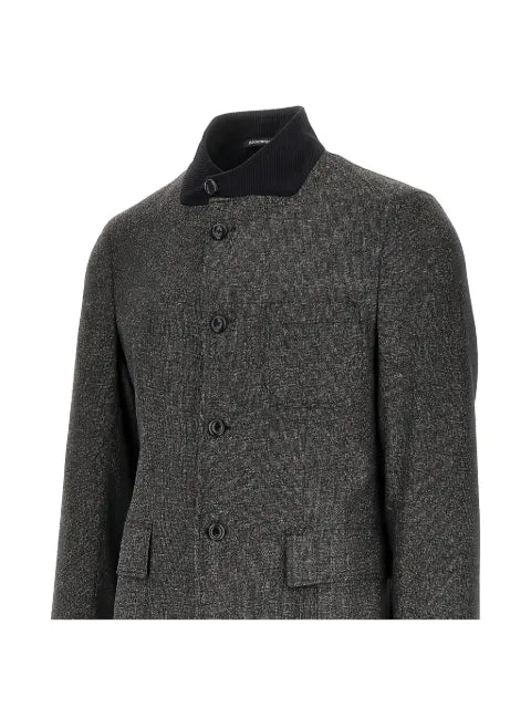 Emporio Armani mélange-effect high-neck jacket