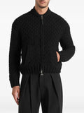 Manière De Voir Darel in black wool knit bomber jacket