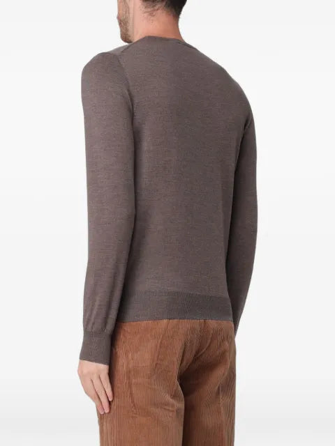 BROOKSFIELD logo-embroidered crew-neck sweater