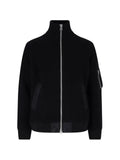 sacai ribbed-knit panelled jacket