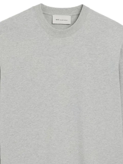AMI Paris logo-patch crew-neck sweater