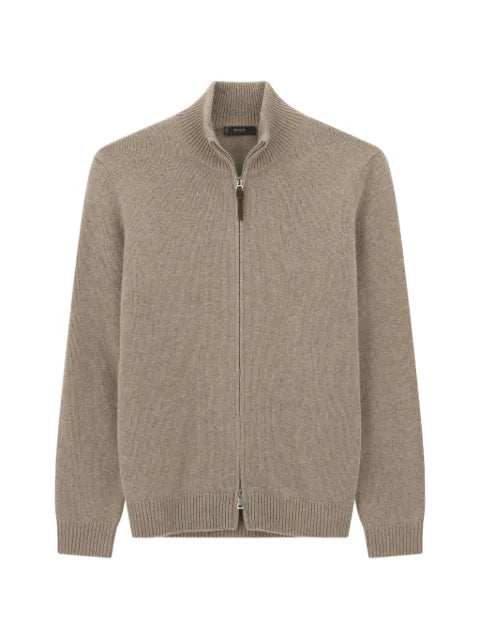 Boggi Milano full-zip jumper in cashmere wool