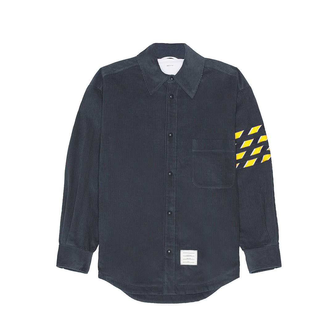 Men's Heavyweight Oxford Shirt — Partial Button Front | Thom Browne