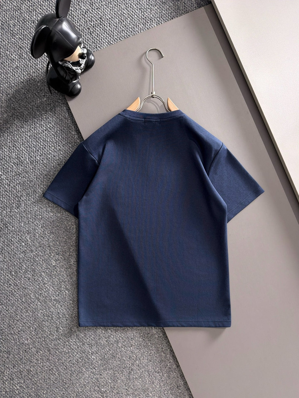 Men's 2‑Piece Outfit, Crew Neck Short‑Sleeve T‑Shirt + Drawstring Shorts Set Horse Embroidery Casual Tracksuit
