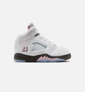 Air Jordan 5 Retro Medium Soft Pink Infant & Toddler Lifestyle Shoes - White/Black/Medium Soft Pink