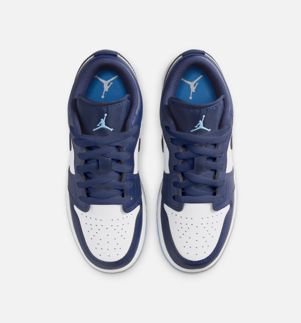 Air Jordan 1 Low Grade School Lifestyle Shoes - Midnight Navy