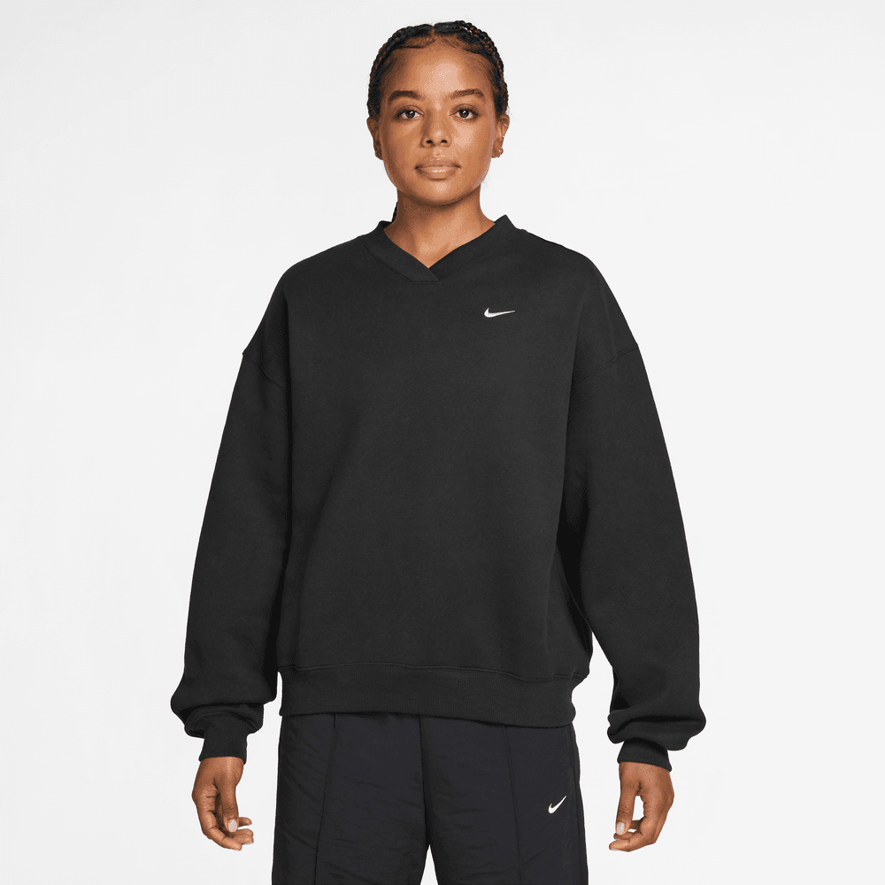 Wmns Nike Studio Fleece Oversized V-Neck Sweatshirt