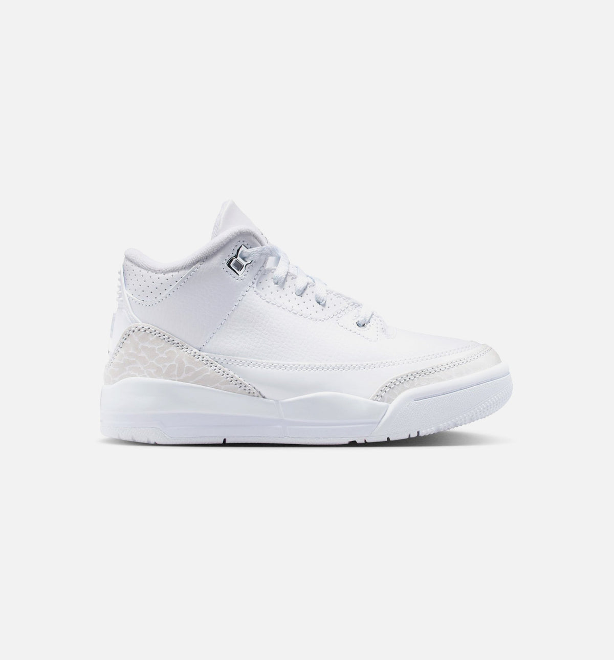 Air Jordan 3 Retro "White and Silver" Little Kids' Shoe – White/Metallic Silver