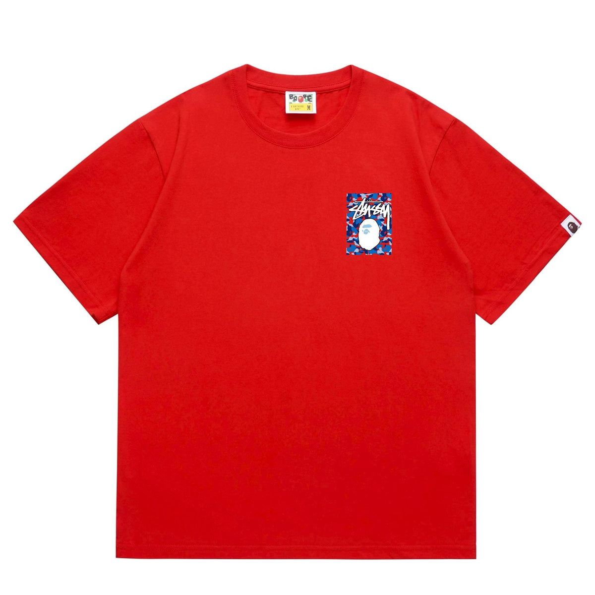 BAPE Blue Camo Ape Graphic T-Shirt