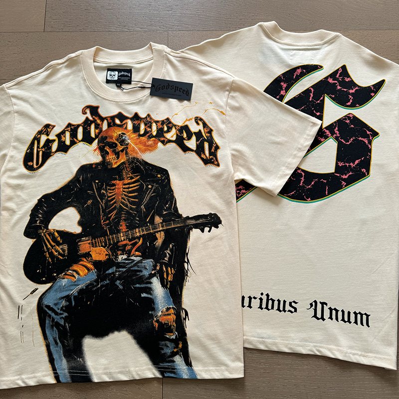 Godspeed Skeleton Guitar Graphic T-Shirt