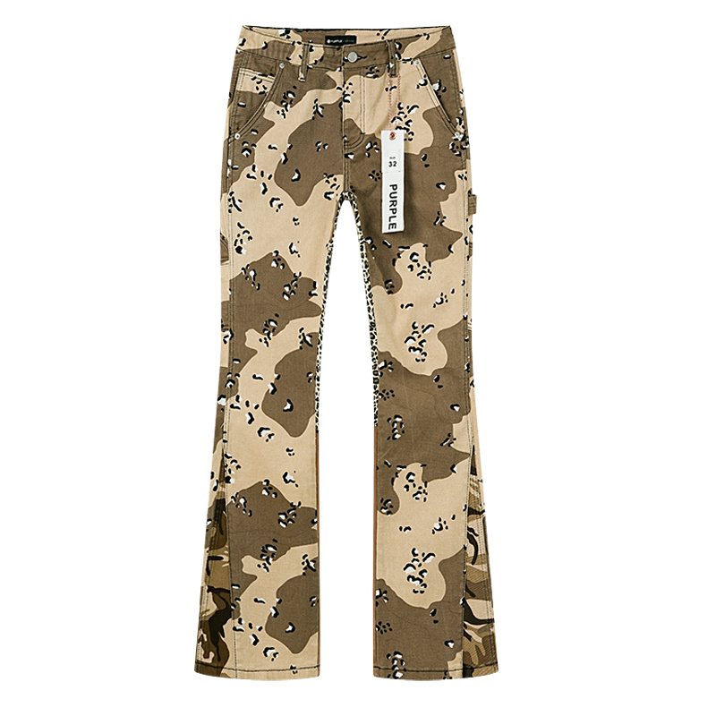 Purple Brand Tan Camo Five-Pocket Pants