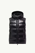 Moncler Hooded Down Vest in Black