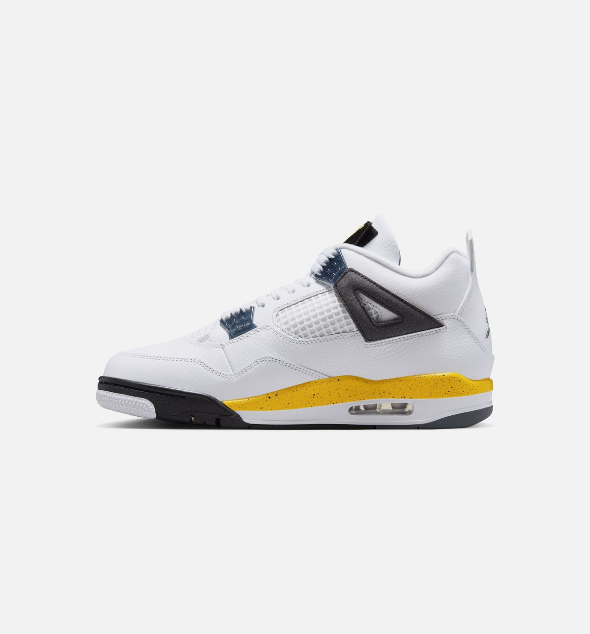 Air Jordan 4 Retro Rare Air Tour Yellow Men's Shoes - White Dark Blue Grey Black Tour Yellow