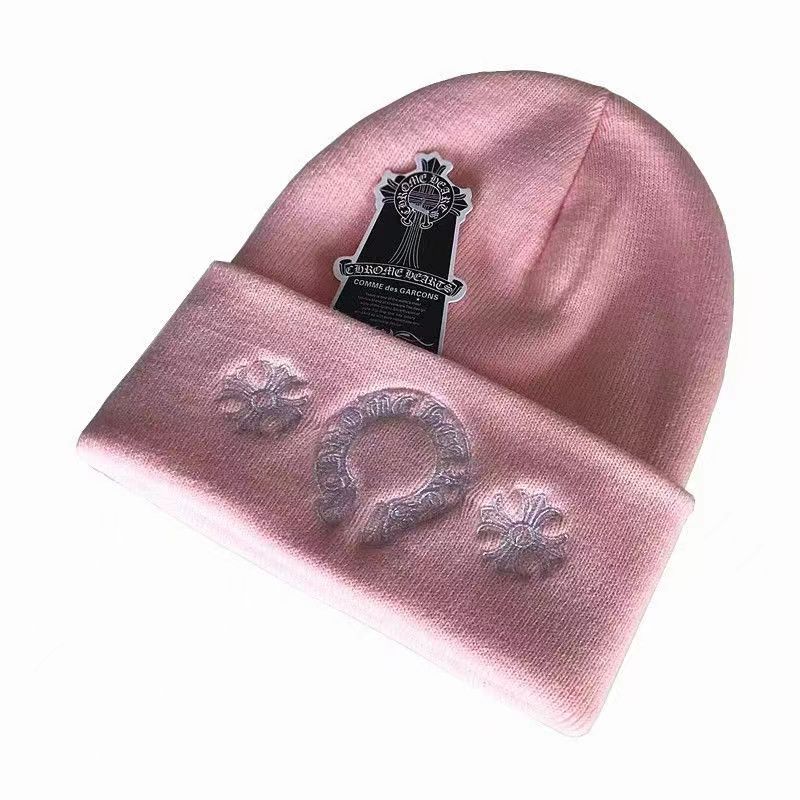 Chrome Hearts Horse Shoe Beanie Pink