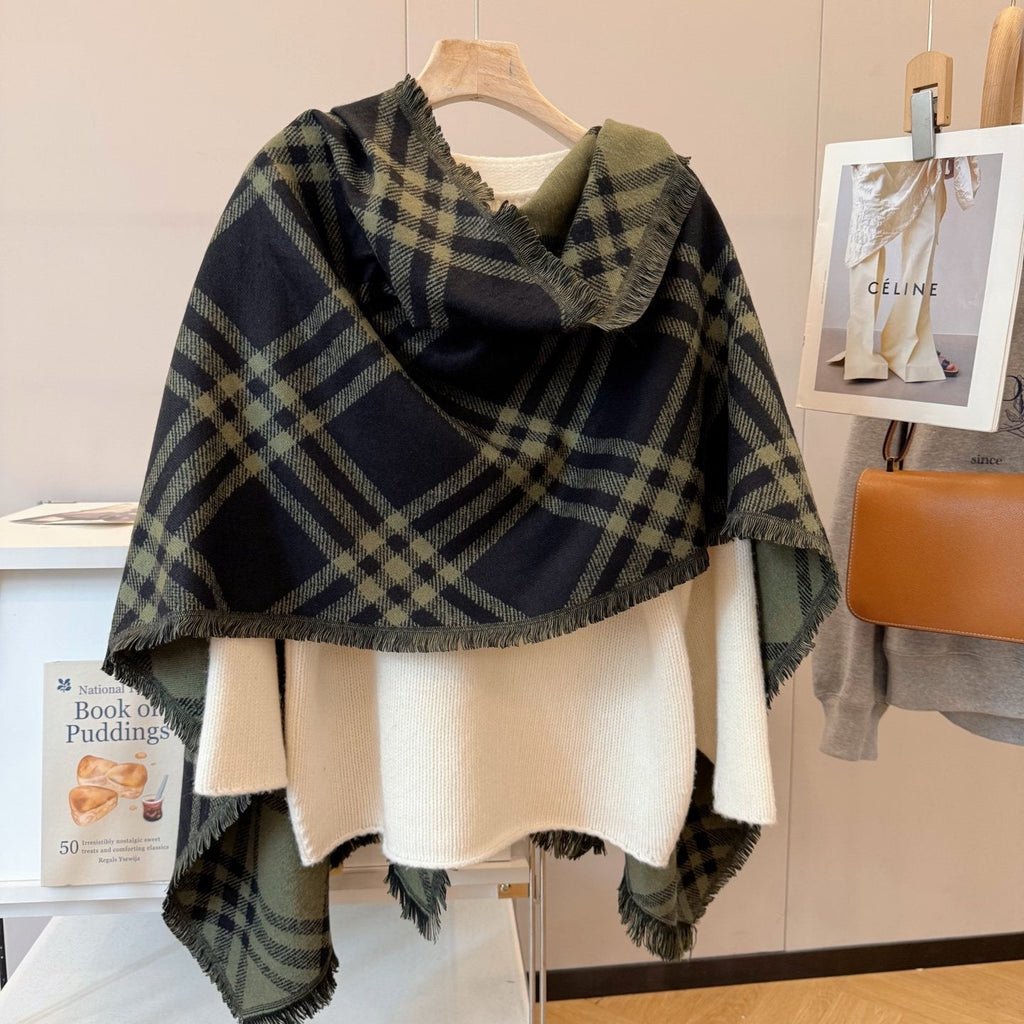 Burberry Plaid Fringed Scarf