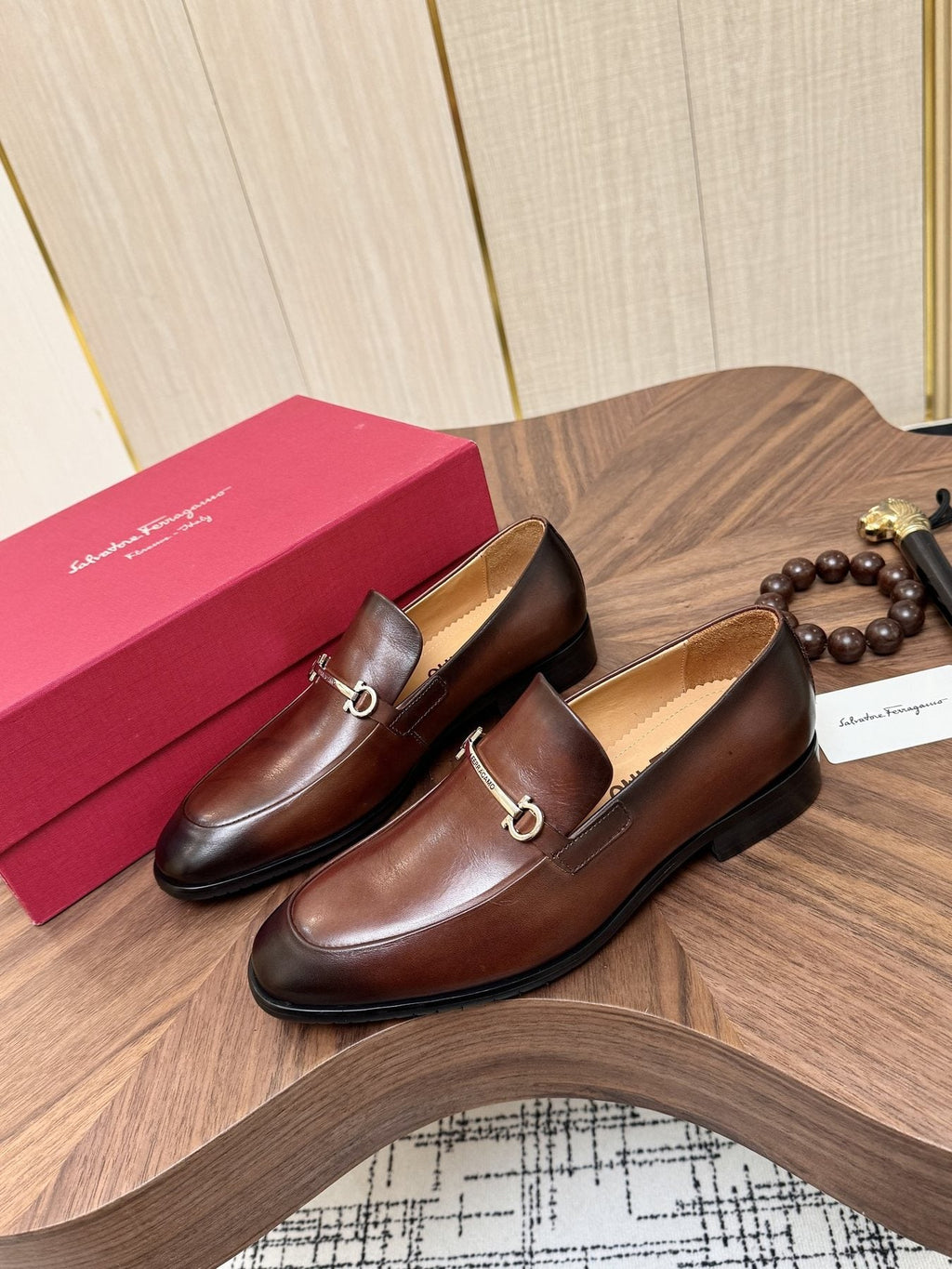 Salvatore Ferragamo Men's Brown Bit Loafers