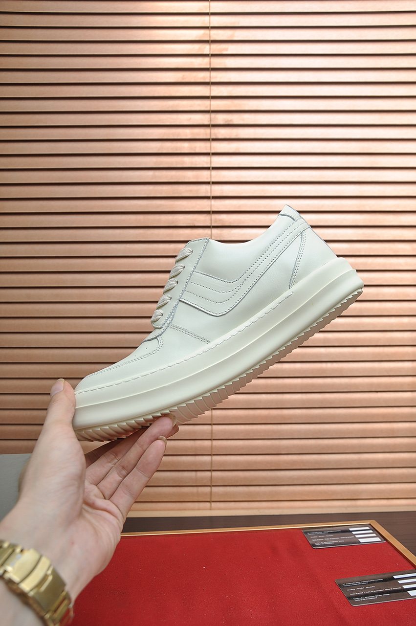 Rick Owens Paneled Platform Low-Top Sneakers