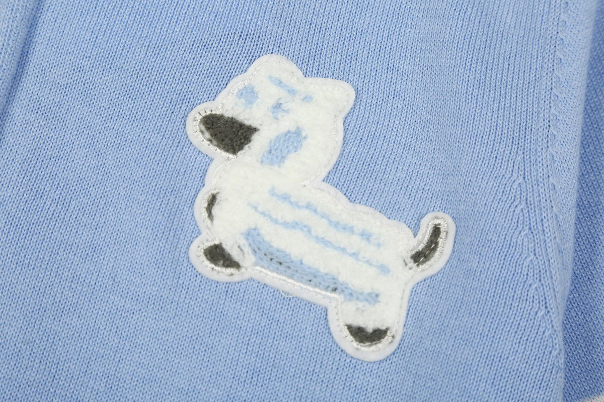 Thom Browne Dog Motif Knit Polo Shirt