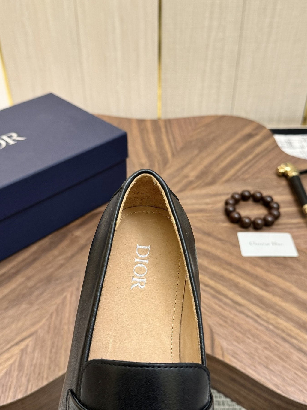 Dior Black Buckle Loafers - Black Leather Upper