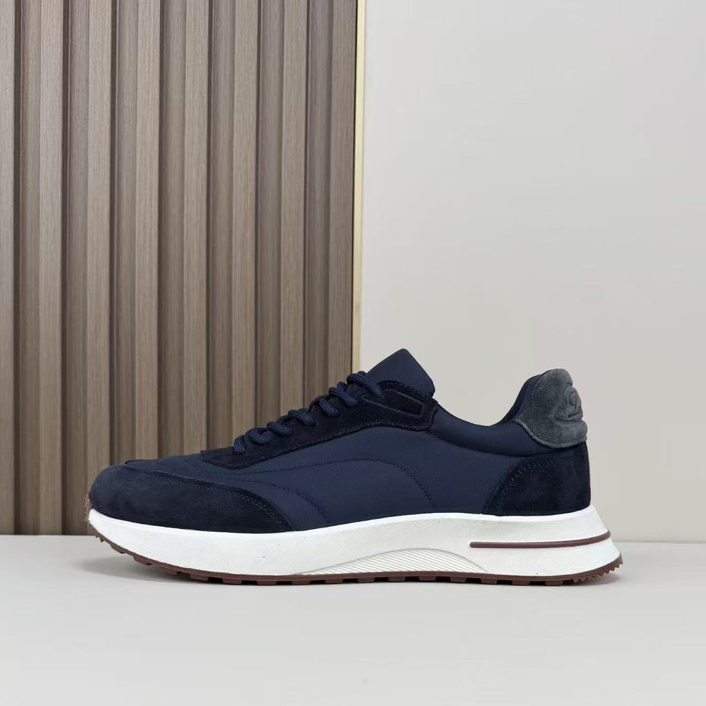 Loro Piana Men's Contrast Lace-Up Sneakers