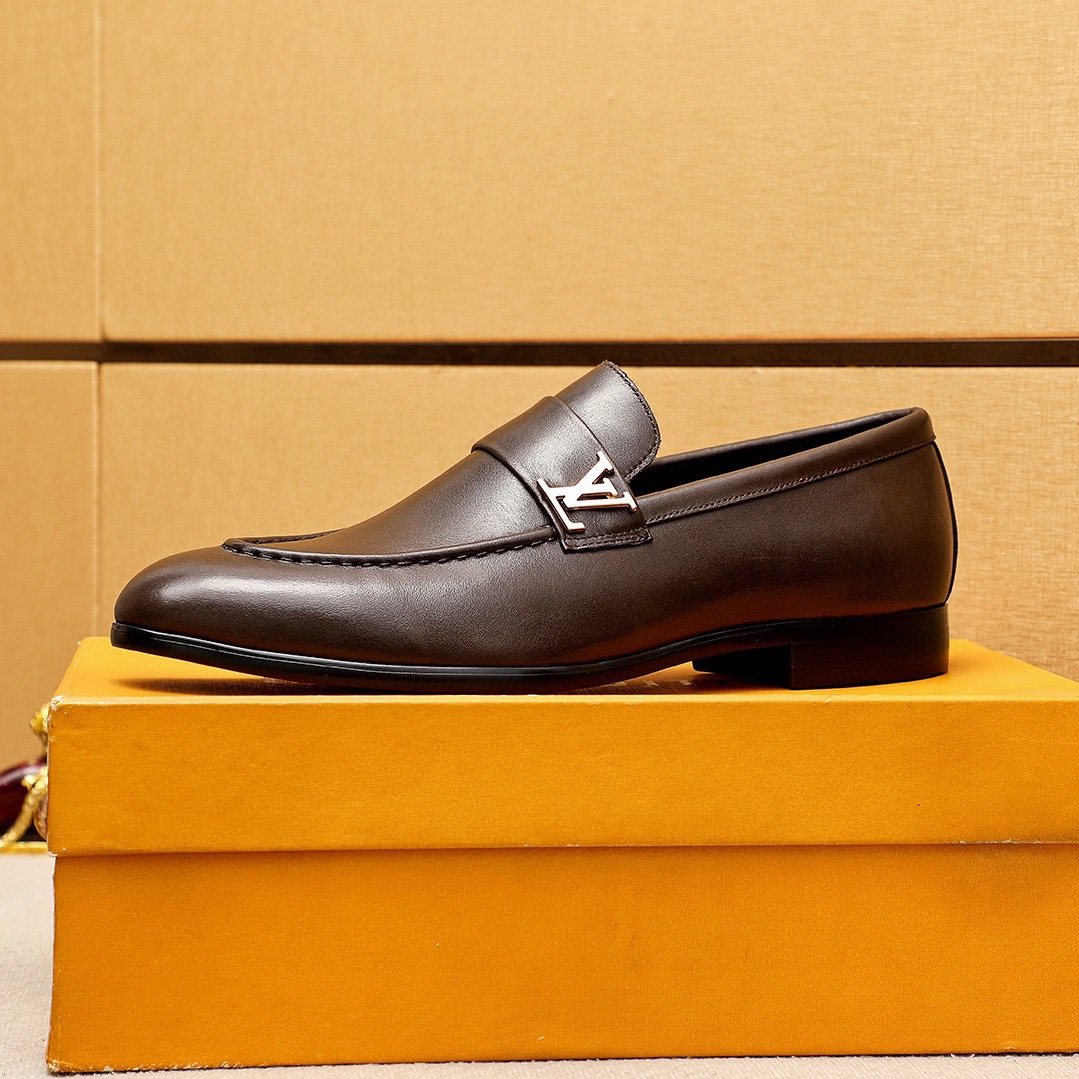 Louis Vuitton Leather Hardware Loafers