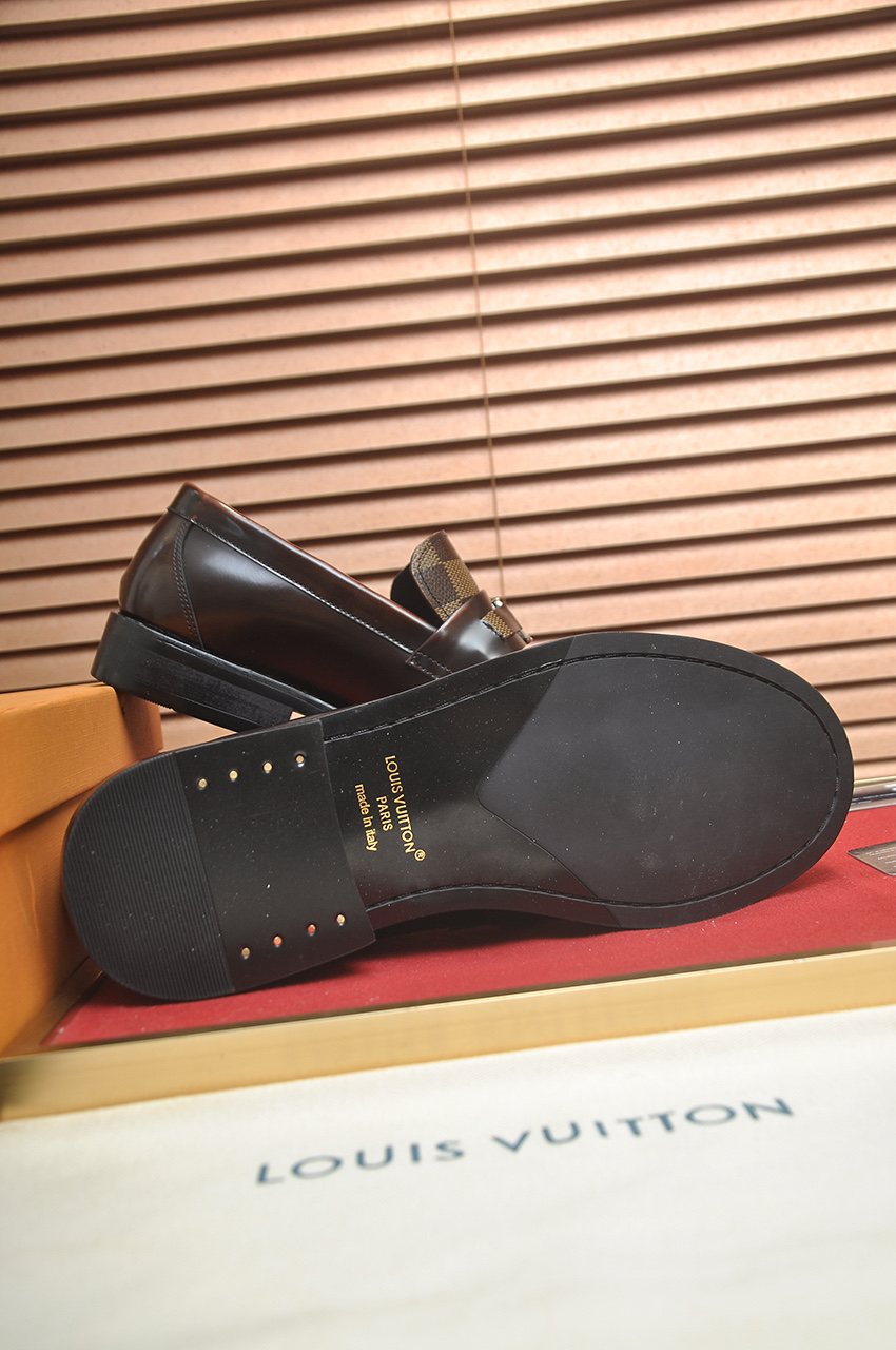 Louis Vuitton Checkered Buckle Loafers