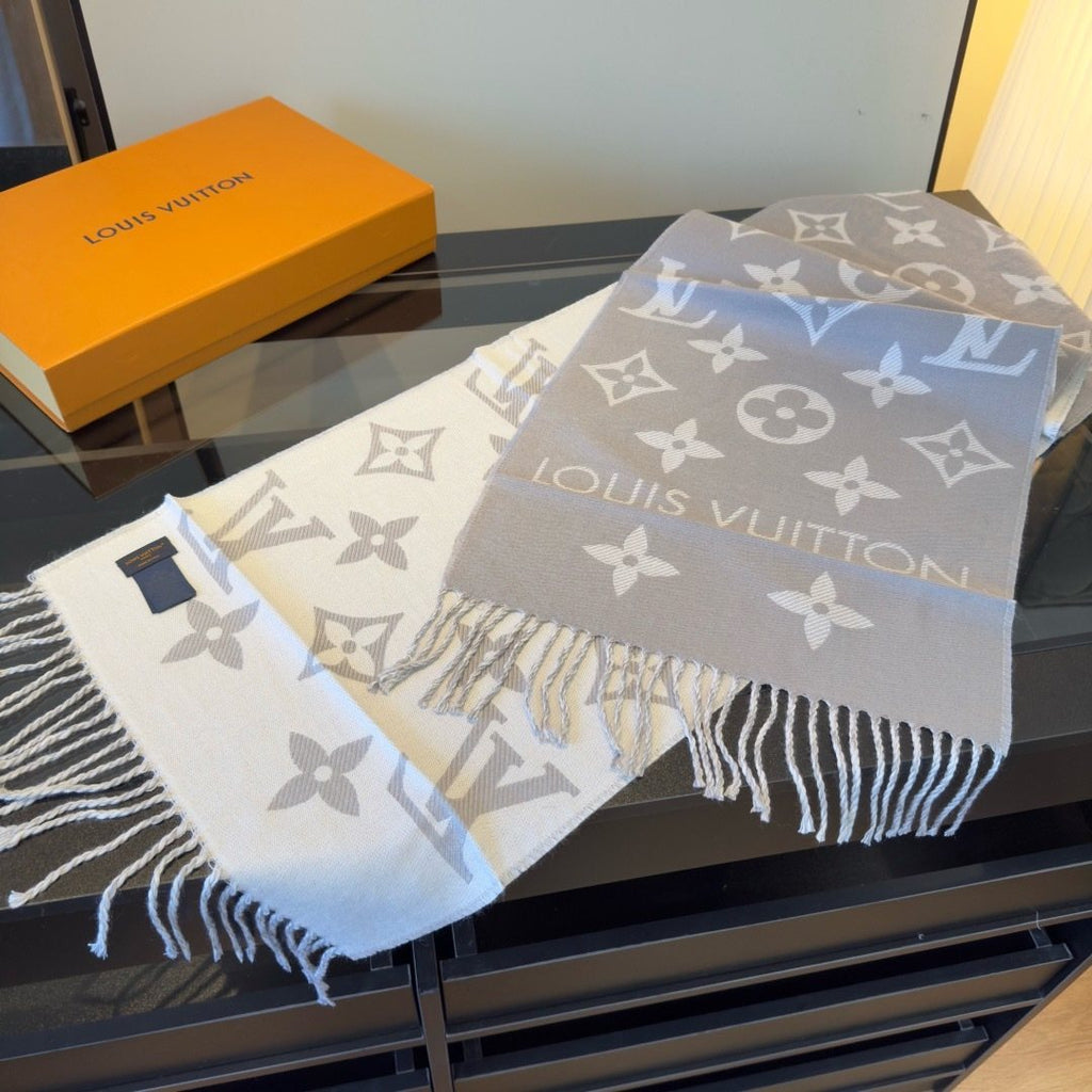 Louis Vuitton Monogram Fringed Scarf
