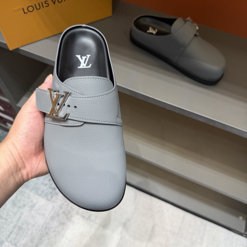Louis Vuitton Easy Suede Slip-On Sandals