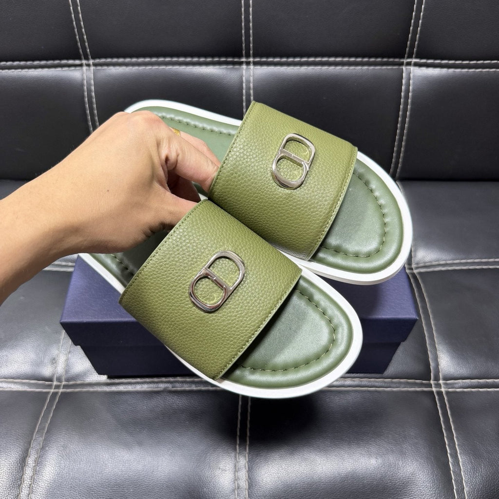 Dior Men's CD Emblem Slide Sandals