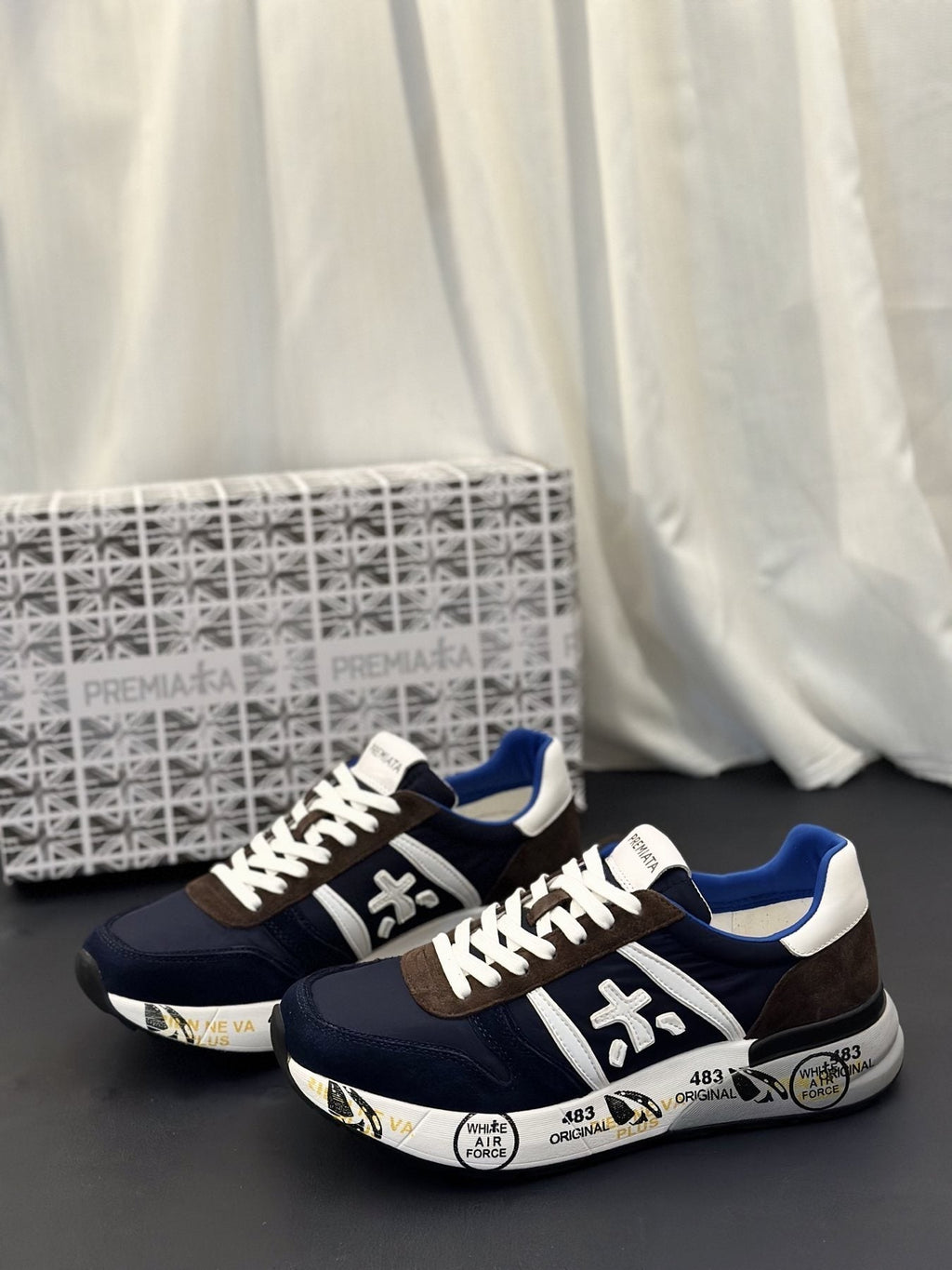 Premiata Men's Layered Low-Top Sneakers