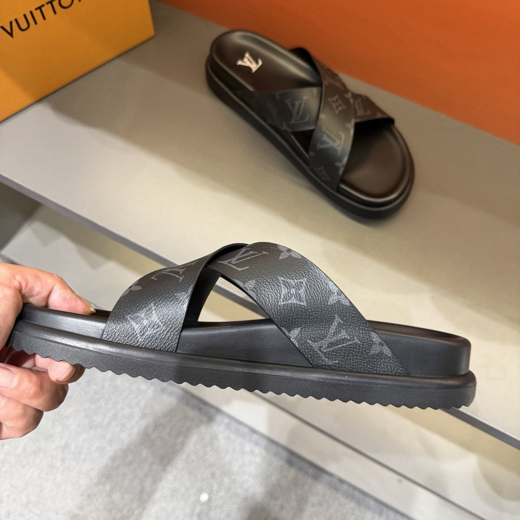 Louis Vuitton Crossover Slide Sandals - Open-Toe, Slip-On Construction