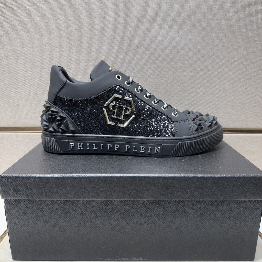 Philipp Plein Men's Textured Logo High-Top Sneakers